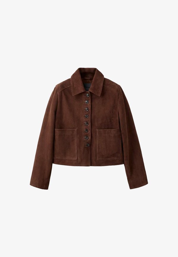 Mango Leather jacket - orange