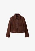 Mango Leather jacket - orange