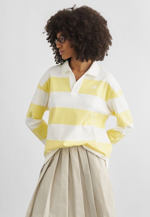 New Balance RUGBY LONG SLEEVE - Polo shirt - yellow