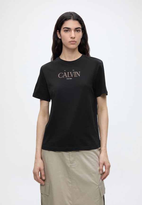 Calvin Klein Jeans CLASSIC RESORT FOIL LOGO - Print T-shirt - black