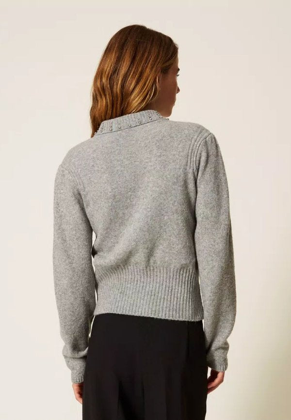 Twinset ACTITUDE CON COLLETTO E RICAMO