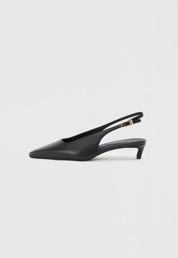 Tommy Hilfiger TH MONOGRAM LEATHER SLINGBACK KITTEN HEELS
