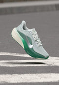 Nike Performance AIR ZOOM PEGASUS 42 - Road running shoes - white/metallic silver-coloured/malachite/barely green/sail