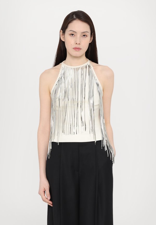 David Koma METALLIC CHAIN FRINGE EMBROIDERY