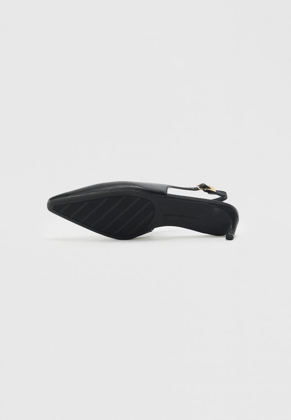 Tommy Hilfiger TH MONOGRAM LEATHER SLINGBACK KITTEN HEELS
