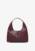 Bershka WOVEN - BUCKET BAG 00475175 - Handbag - bordeaux