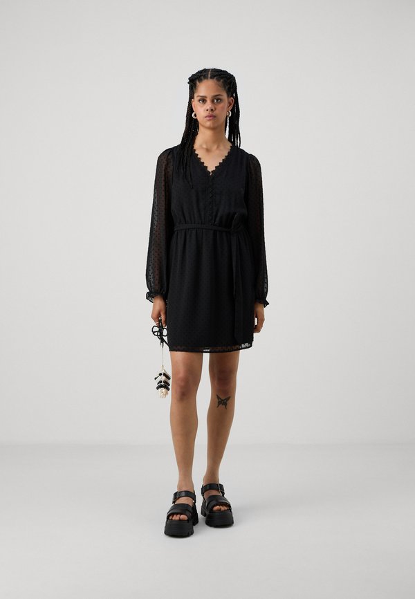 VILA VIDOBBA V NECK DETAIL SHORT DRESS