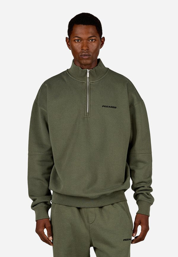 Pegador LOGO OVERSIZED HALF ZIP SWEATER