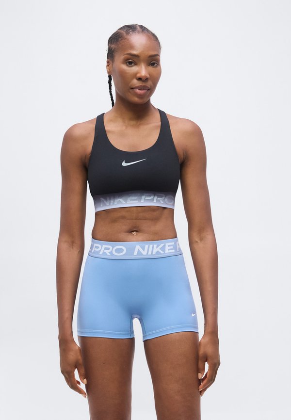 Nike Performance BRA - Medium support sports bra - black/ghost/smoke grey