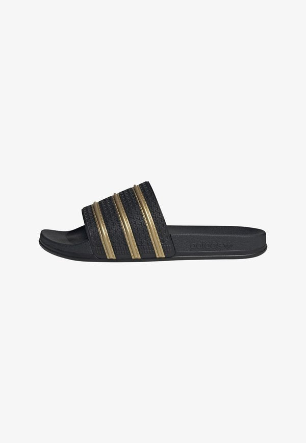 adidas Originals ADIDAS ORIGINALS ADILETTE OG CF SLIDES UNISEX - Pool slides - core black gold-coloured metallic gold-coloured metallic
