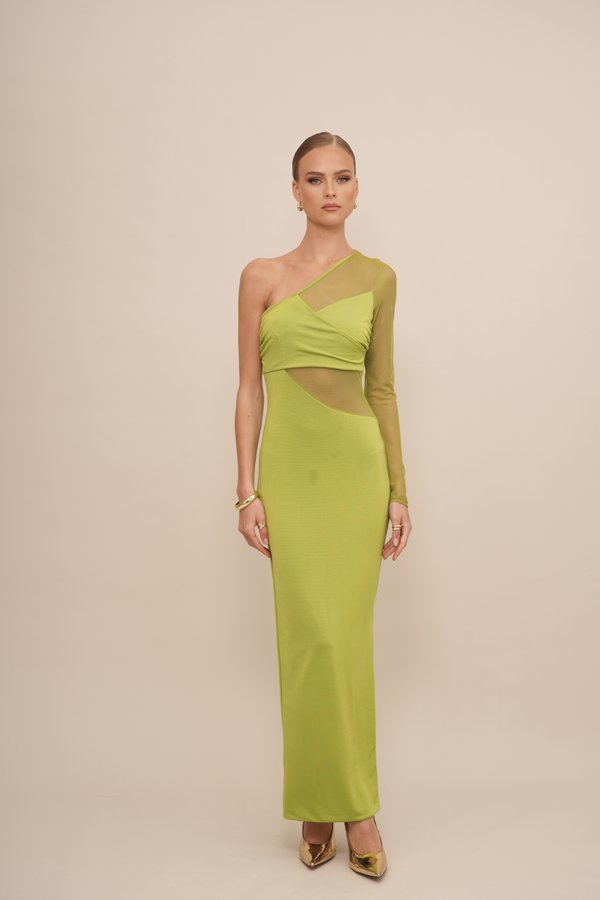 WAL G. SOLADA ONE SLEEVE MAXI