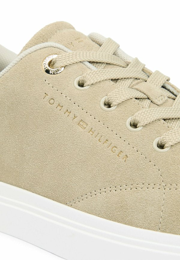 Tommy Hilfiger SUEDE METALLIC LOGO CUPSOLE TRAINERS