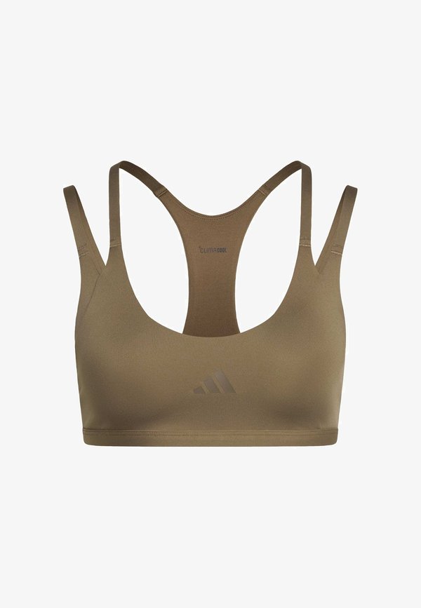 adidas Performance Optime Strappy Light Support - Light support sports bra - khaki six