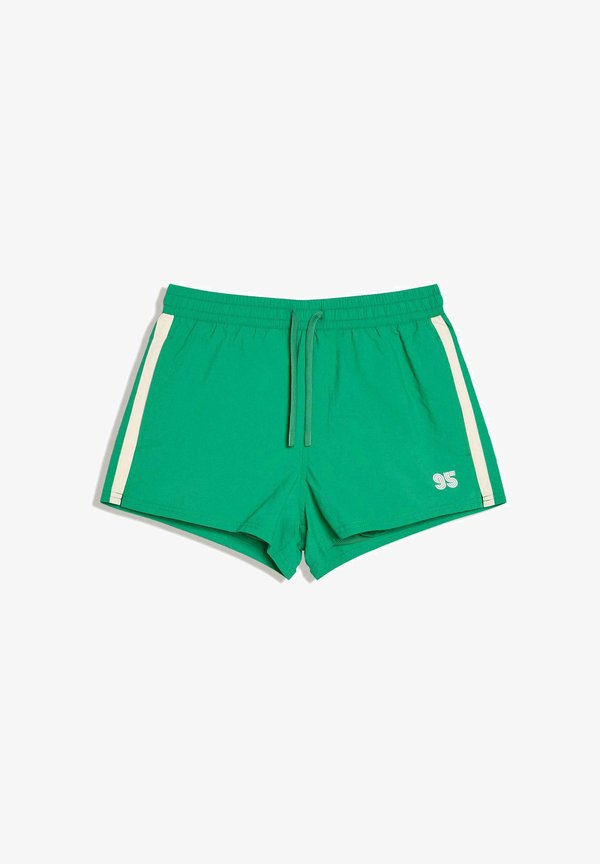 Bershka RETRO SHORT - SWIMSUIT. 00990718 - Swimming shorts - mottled dark green