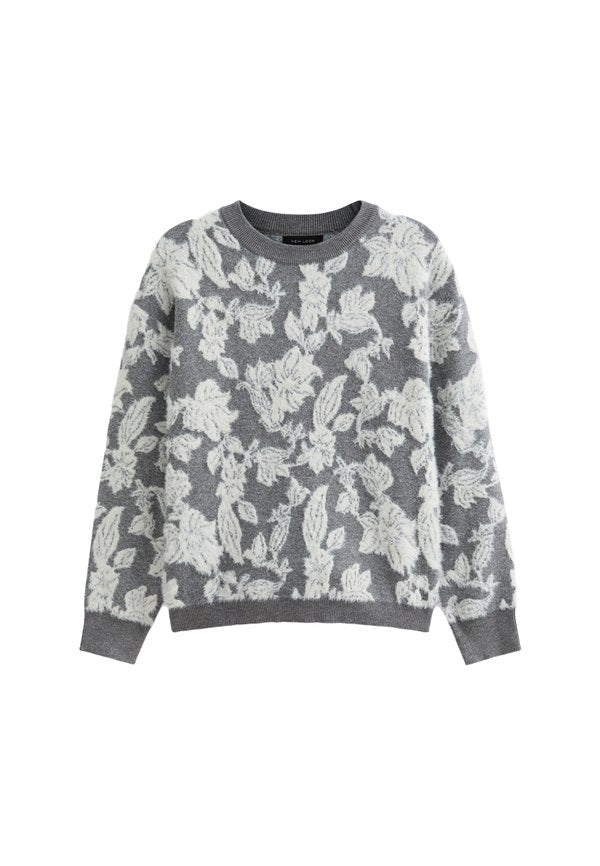 New Look BRUSHED FLORAL CREW NECK