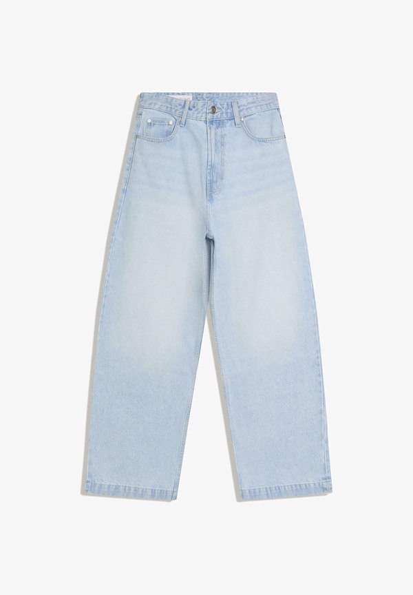 Bershka BARREL - Baggy Jeans - light blue