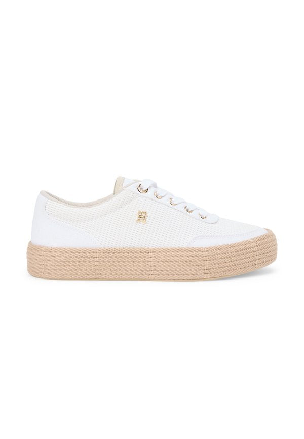 Tommy Hilfiger TH MONOGRAM CANVAS ROPE PLATFORM TRAINERS
