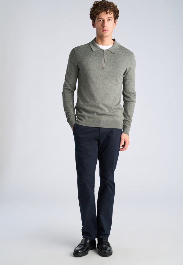 Lindbergh ECOVERO L/S ZIP POLO