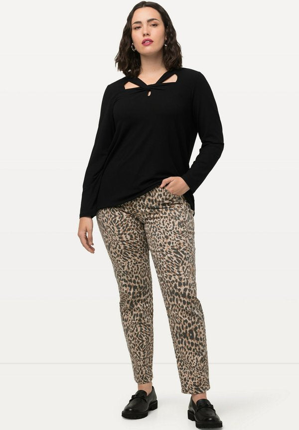 Ulla Popken LEOMUSTER  5-POCKET-SCHNITT