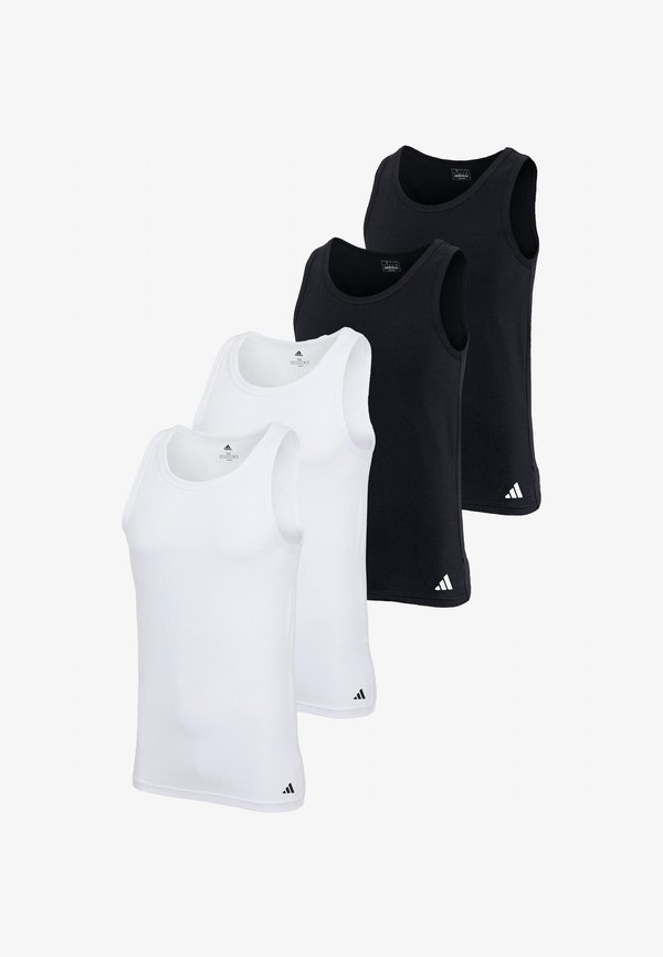 adidas Sportswear 4 PACK - Undershirt - schwarz weiß
