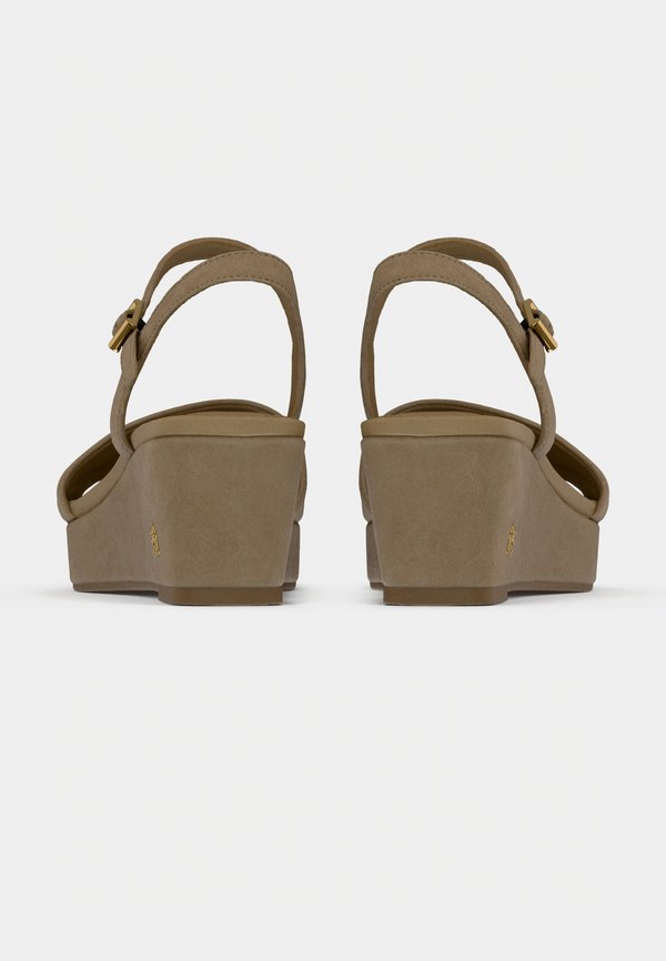 Tommy Hilfiger SUEDE TH MONOGRAM WEDGE SANDALS