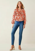 Next RUFFLE TIE FRONT LONG SLEEVE TOP