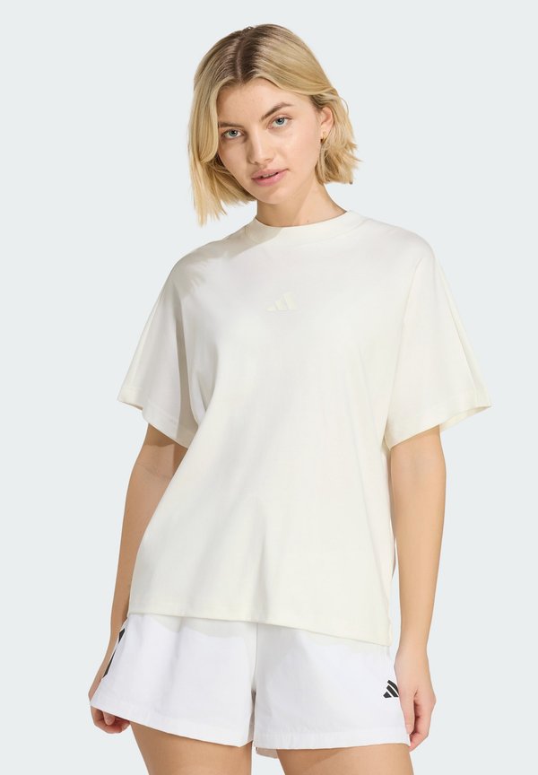 adidas Sportswear SOFT LUX LOOSE TEE - Basic T-shirt - off white