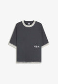 Bershka BOXY SPRAY - Print T-shirt - grey