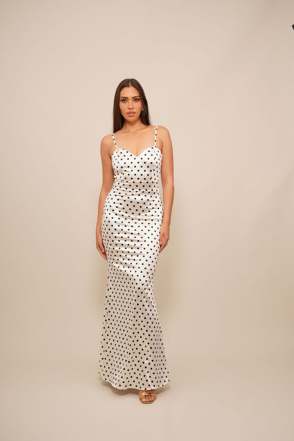 WAL G. MADALINE HEART NECK LINE MAXI