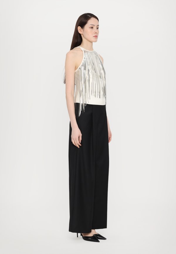 David Koma METALLIC CHAIN FRINGE EMBROIDERY