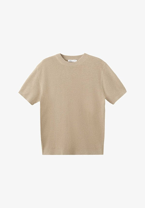 Mango ADULT - Basic T-shirt - beige