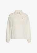 Calvin Klein Jeans LS RLXD WOVEN LABEL TERRY POLO - Polo shirt - tofu