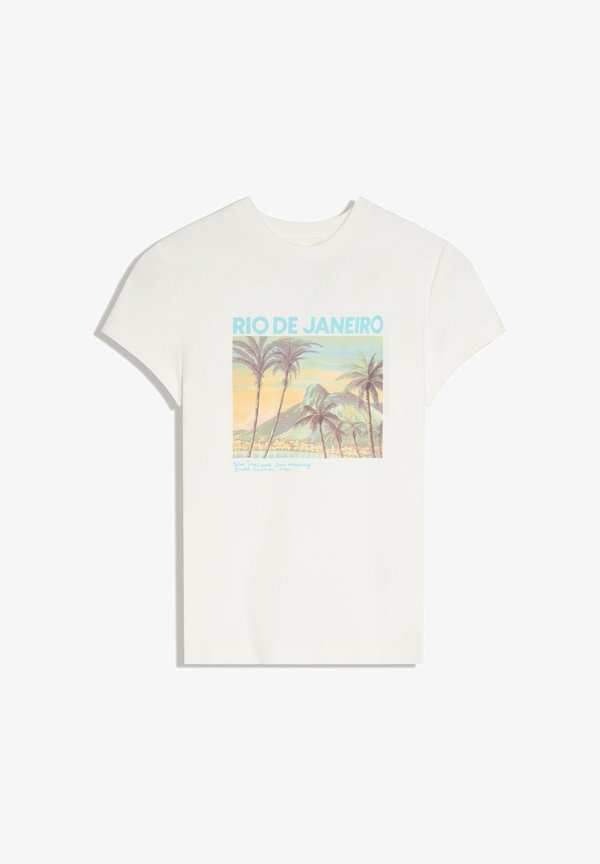 Bershka PRINT T-SHIRT - Print T-shirt - white