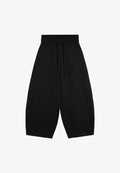 Bershka FOLD-OVER WAIST TROUSERS - Tracksuit bottoms - black
