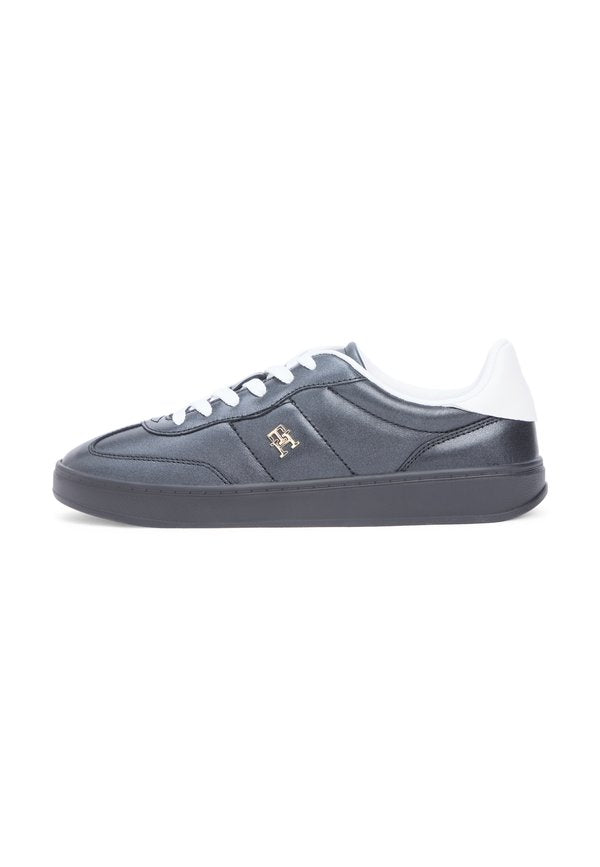 Tommy Hilfiger TH MONOGRAM METALLIC TRAINERS WITH LEATHER