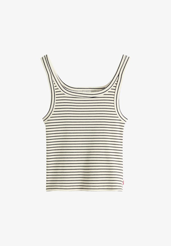 Levi's® ESSENTIAL RIBBED MAY STRIPE SEEDPEA - Top - may stripe seedpearl - neutrals