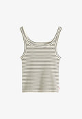 Levi's® ESSENTIAL RIBBED MAY STRIPE SEEDPEA - Top - may stripe seedpearl - neutrals