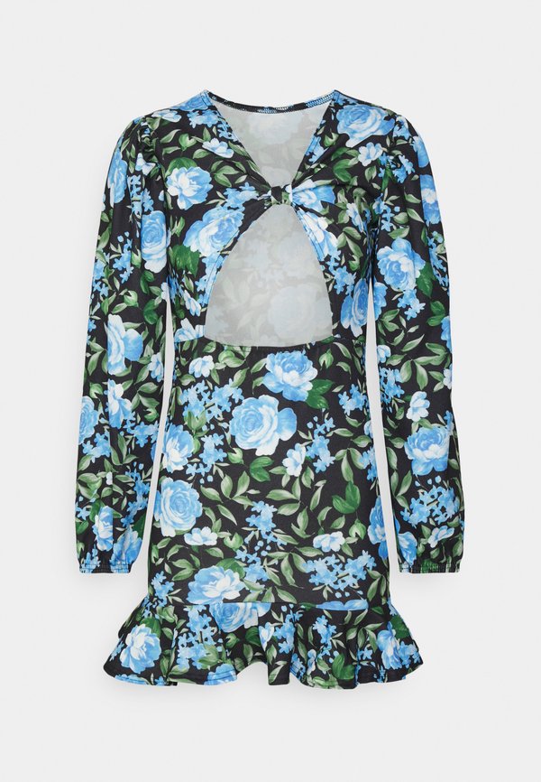 Missguided Petite FLORAL FRILL HEM DRESS