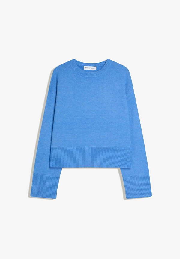 Bershka WITH HEM - Jumper - light blue