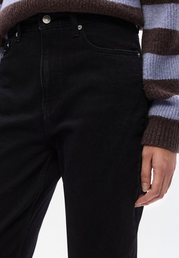 Tommy Jeans HIGH RISE SLIM STRAIGHT LEG BLACK JEANS
