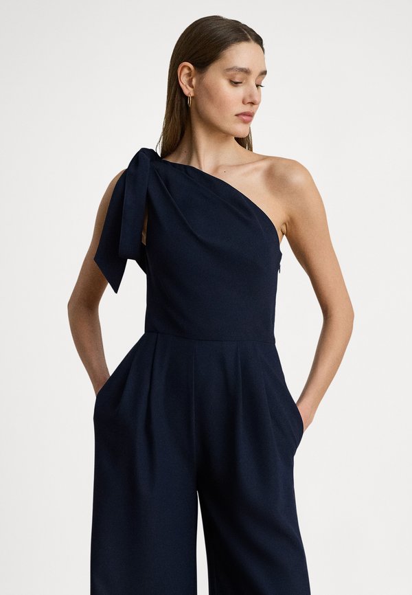 Lauren Ralph Lauren BOW TRIM CREPE ONE-SHOULDER JUMPSUIT
