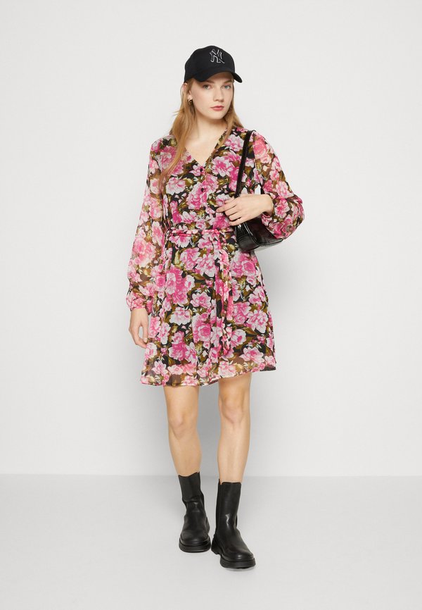 ONLY ONLSAGA V NECK BUTTON DRESS