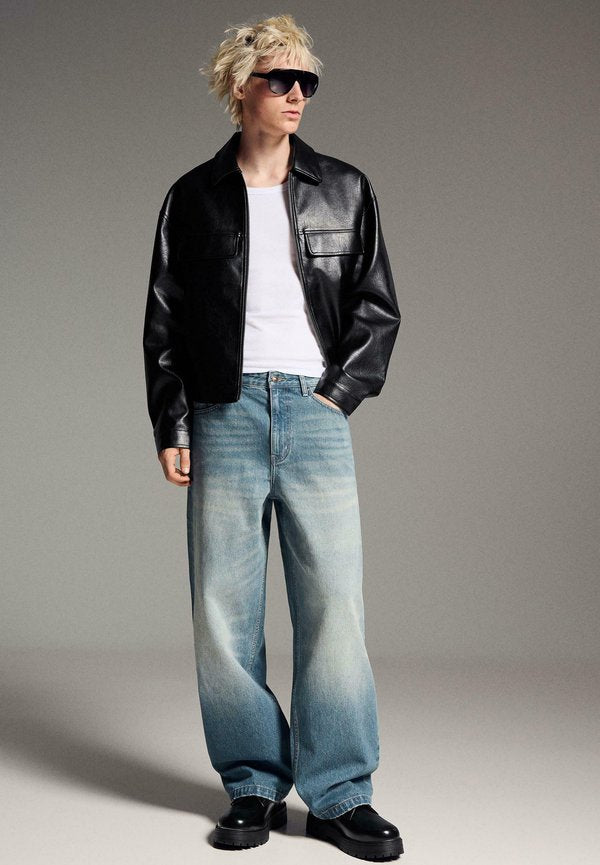 Bershka SUPER - Baggy Jeans - blue denim