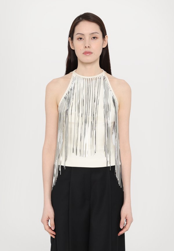 David Koma METALLIC CHAIN FRINGE EMBROIDERY