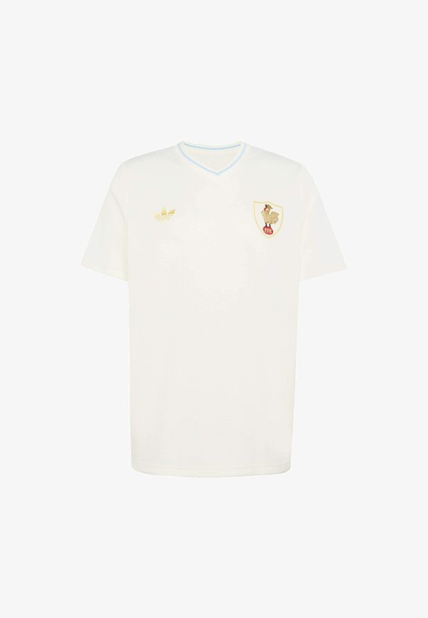 adidas Performance FRANCE RUGBY 120 YEARS CRUNCH PREMATCH  - Sports T-shirt - off white