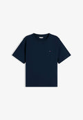 Tommy Hilfiger INTERLOCK BOXY C-NK SS TEE - INTERLOCK ESS - Basic T-shirt - dark blue