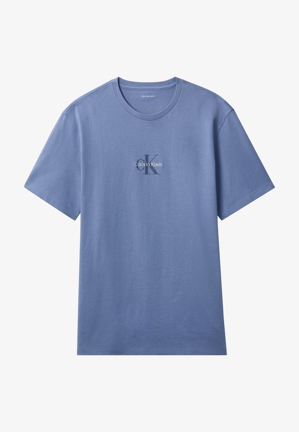 Calvin Klein Jeans MICRO MONOLOGO GRAPHIC - Print T-shirt - dusty sailor blue