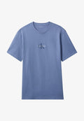Calvin Klein Jeans MICRO MONOLOGO GRAPHIC - Print T-shirt - dusty sailor blue