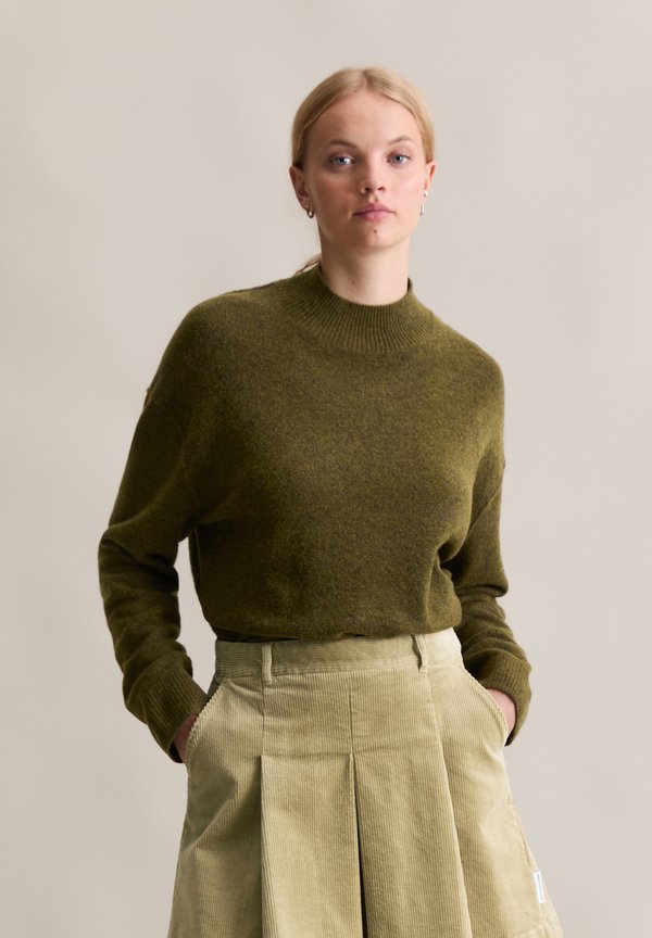 Marc O'Polo DENIM KNIT PULLOVER, LONGSLEEVE, MOCK NECK