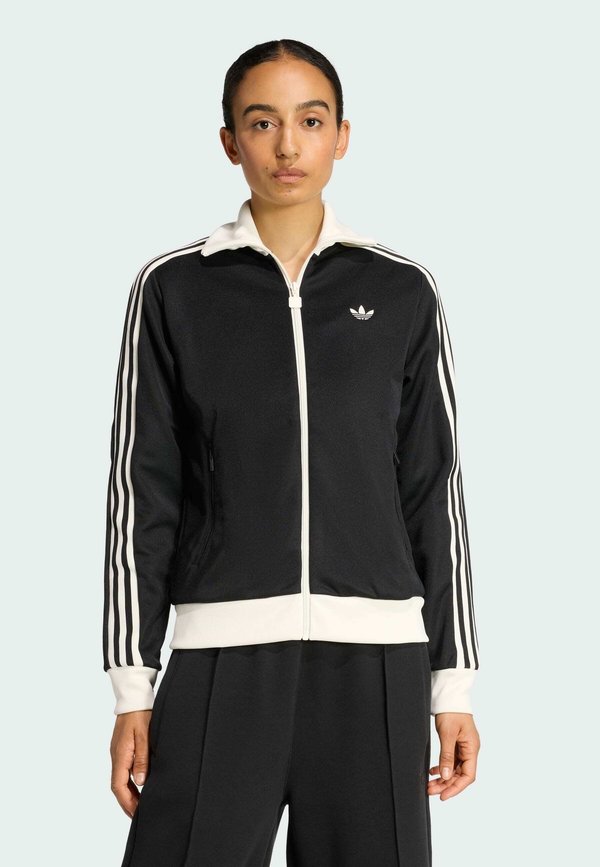 adidas Originals CLASSIC TT - Zip-up sweatshirt - black   white